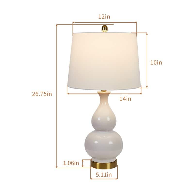 26.75" Table Lamp Set with USB (Set of 2)