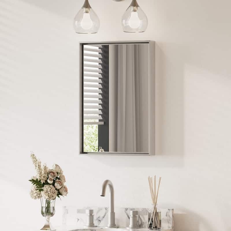 Keonjinn Aluminum Framed Wall Mount Bathroom Vanity Mirror
