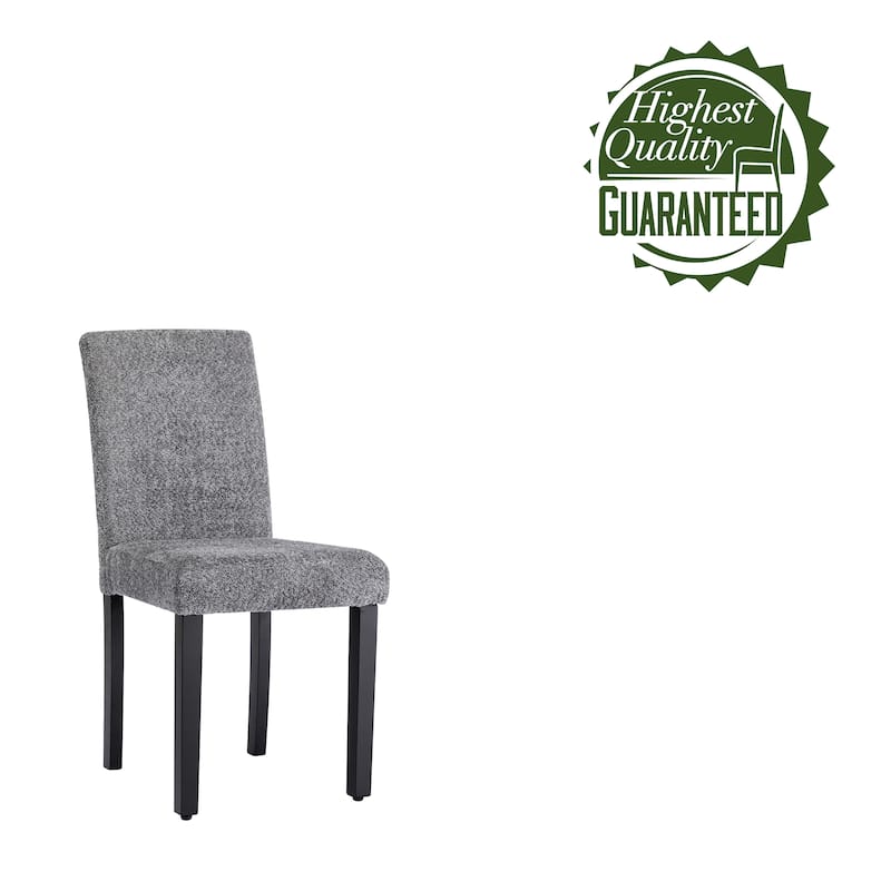 Porthos Home Bleiz Teddy Fabric Dining Chairs with Rubberwood Legs, Set of 4