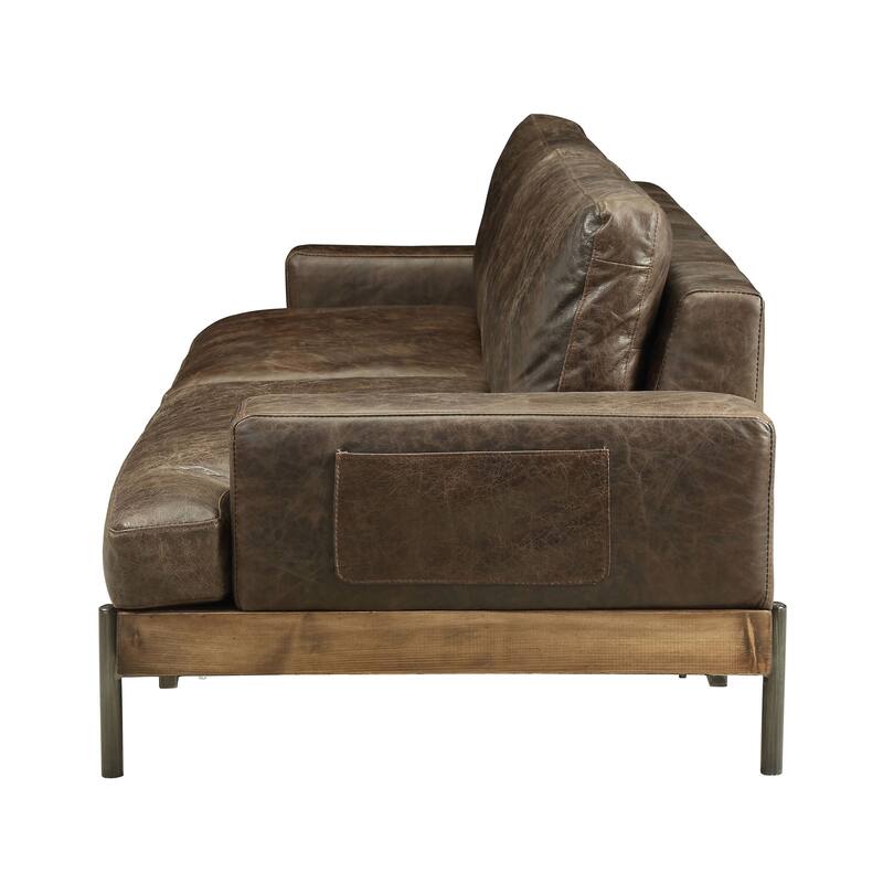 Gomran Distress Chocolate Upholstery Sofa