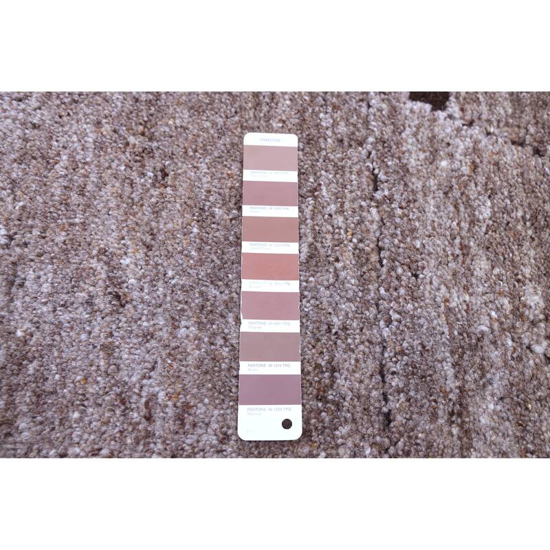 ECARPETGALLERY Hand-knotted Tangier Brown Wool Rug - 6'2 x 9'0