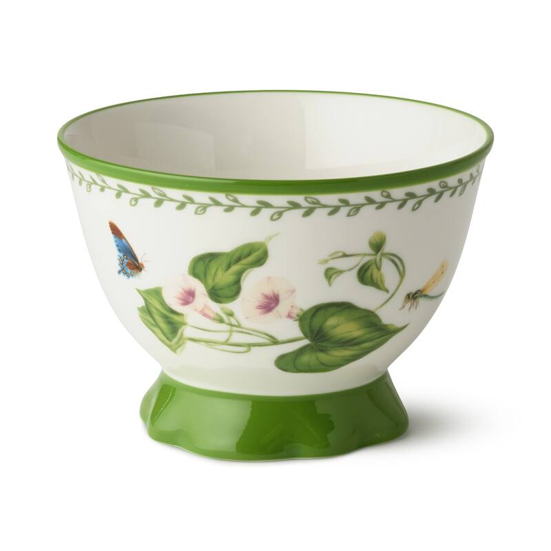 Certified International Mirabella 5.25" Footed Ice Cream/Dessert Bowls, Set of 4 Assorted Designs - 5.25"L x 5.25"W x 3.75"H