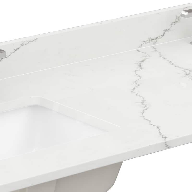 Wyndham Collection WCFQC360DTOPUNS-Q 60" Quartz Vanity Top with
