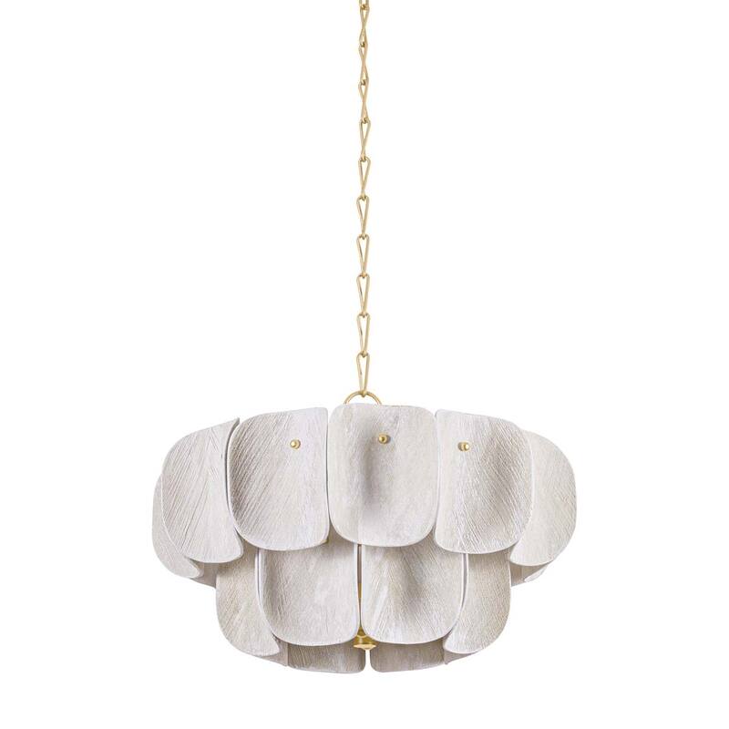 Hudson Valley Lighting 6624 Amalfi 8 Light 24" Wide Pendant with Woven - Vintage Gold Leaf