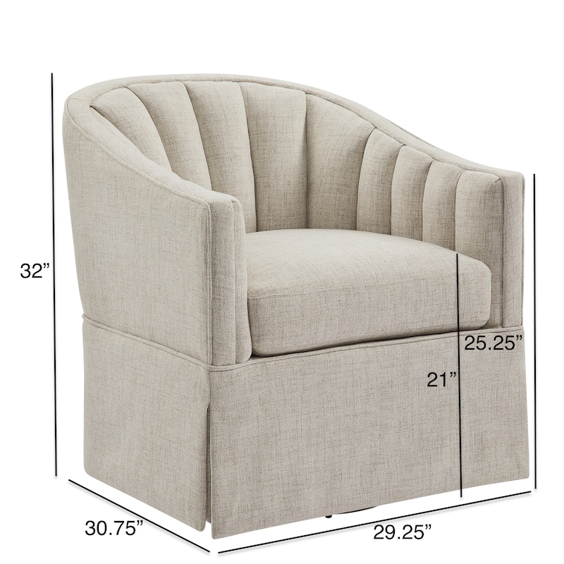 Sunveil Skirted Swivel Accent Chair by Greyson Living