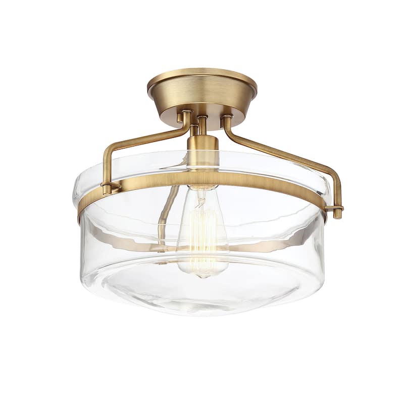 Meridian M60011 Single Light 13" Wide Semi-Flush Bowl Ceiling Fixture