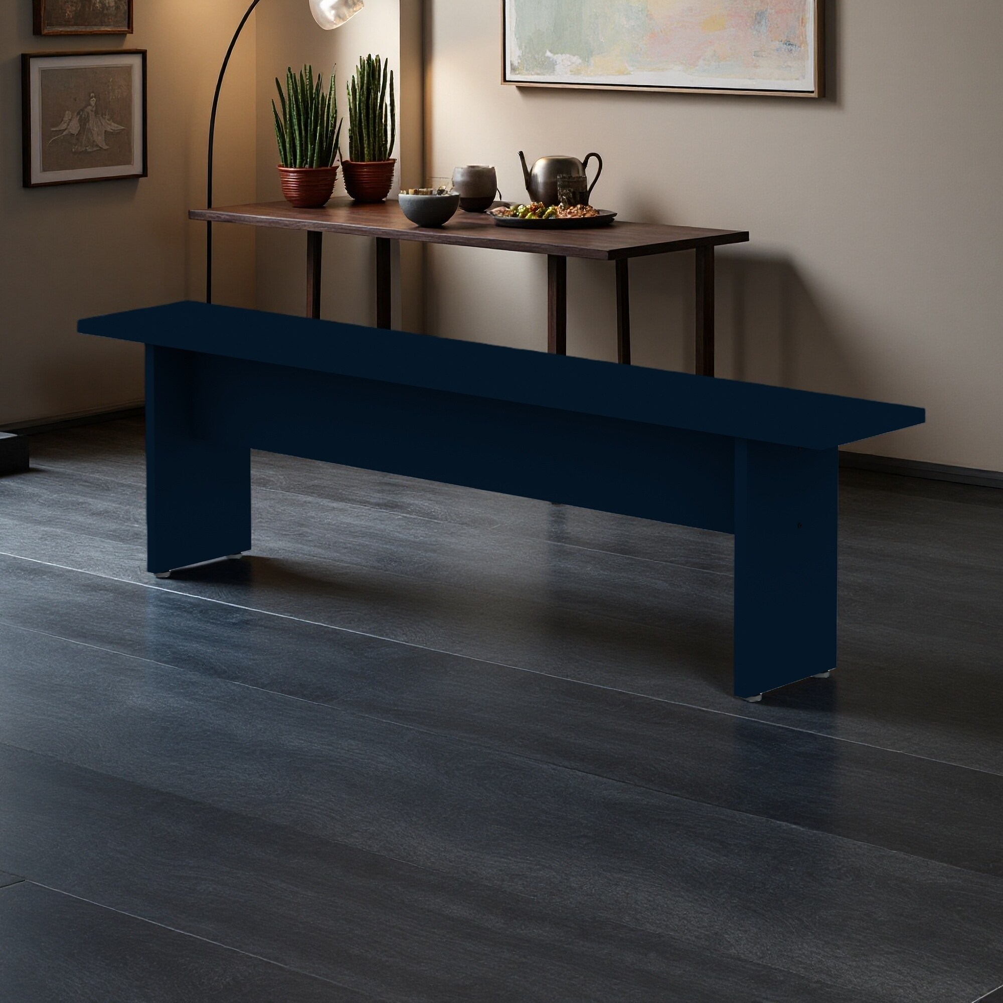 67.91"L Rustic MDF Dining Bench