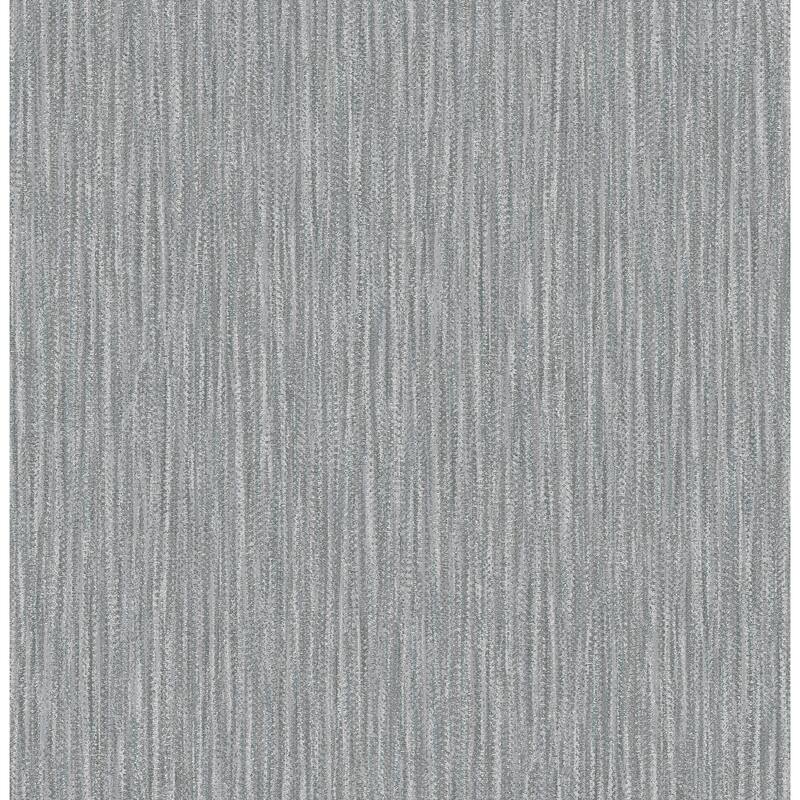 A-Street Prints Raffia Charcoal Faux Grasscloth Wallpaper