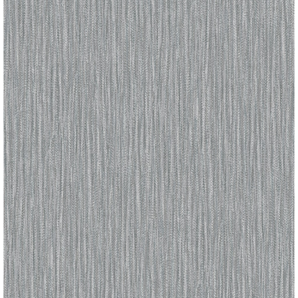 A-Street Prints Raffia Charcoal Faux Grasscloth Wallpaper