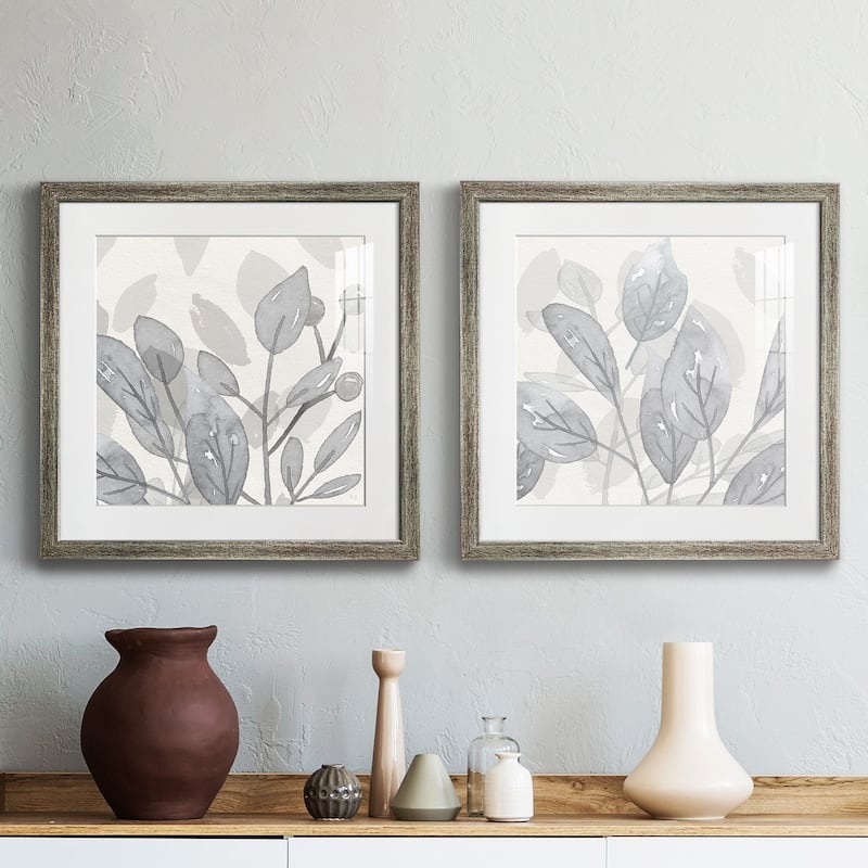 Shadow Leaves I- Premium Framed Print - Ready to Hang