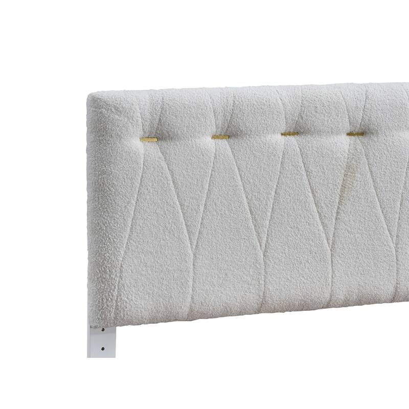 Glory Furniture Sinclair G001608 Upholsetered Bed in Wheat Teddy Bear