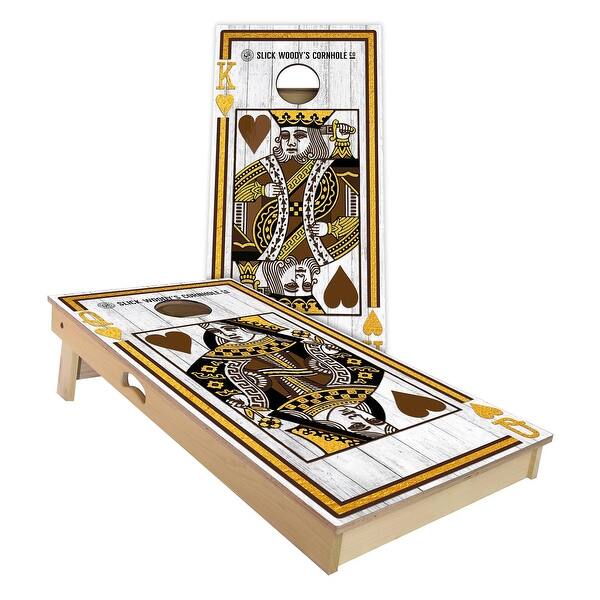 slide 2 of 9, King of Cards Outdoor Cornhole Board Set Backyard 2x4 - NO Accessories