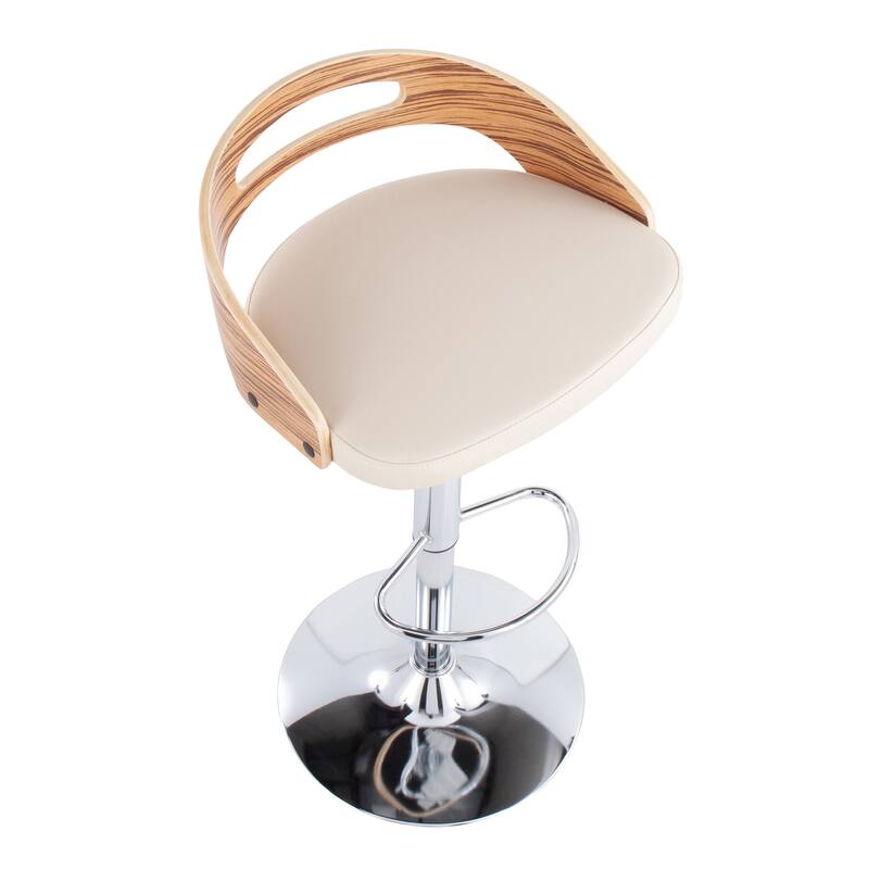 Carson Carrington Simon Adjustable Bar Stool with Oval Footrest (Set of 2)