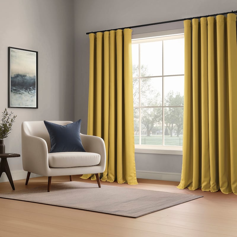 Exclusive Fabrics Room Darkening Curtains for Bedroom & Living Room Curtains - Window Drapes (2 Panels).