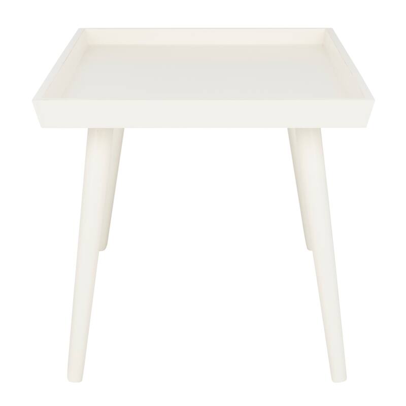 SAFAVIEH Parlee Antique White Coffee Table with Tray - 41.8" x 21.8" x 19" - 42"W x 22"D x 19"H