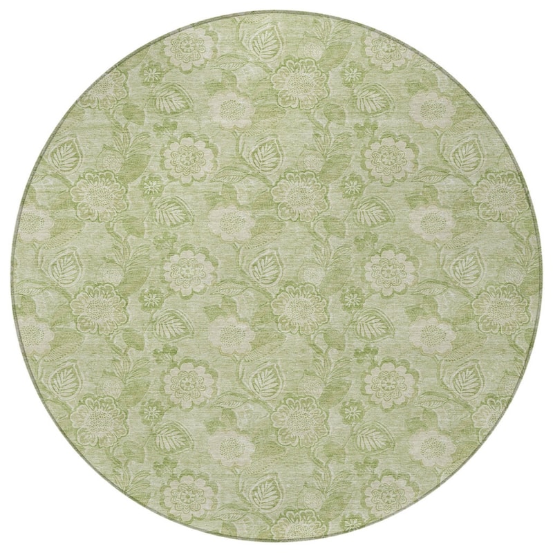 HomeRoots Floral Transitional Rectangle Outdoor Rug