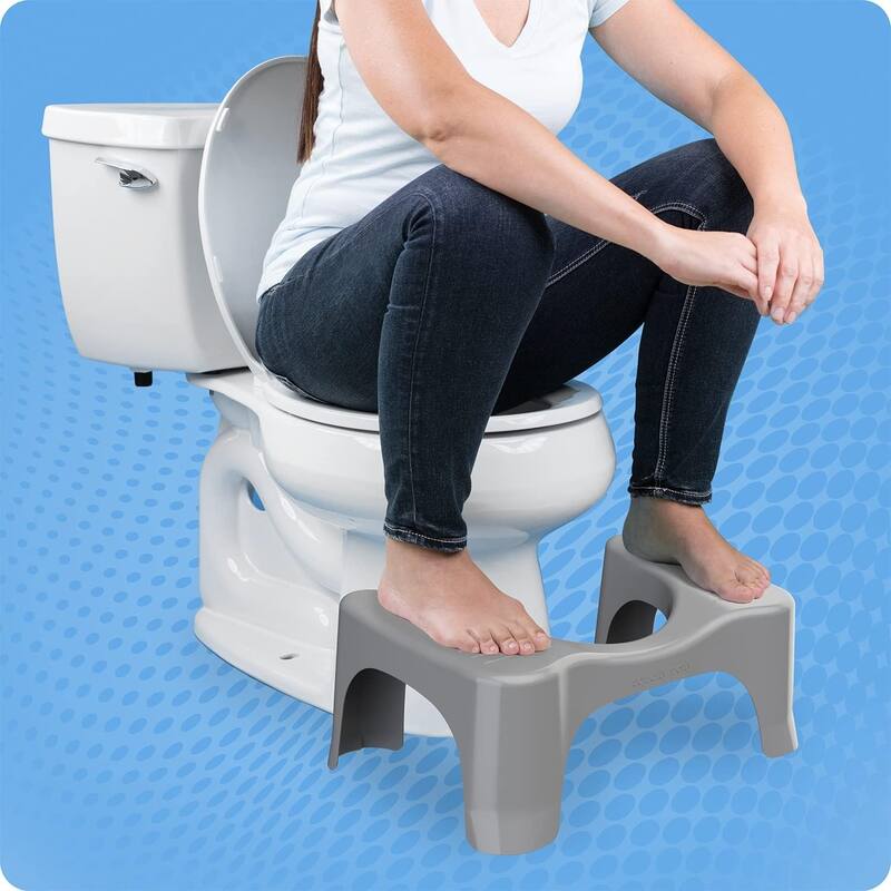 Squatty Potty The Original Bathroom Toilet Stool, 7 Inch Curve Lightweight with Sleek and Modern Design, Gray