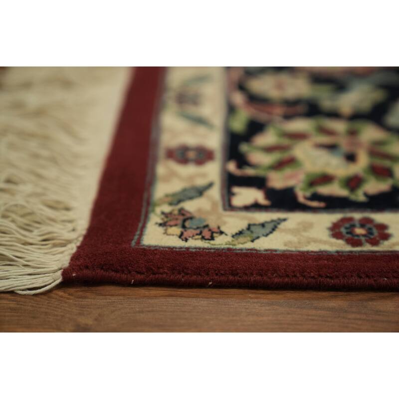 Hand Knotted Oriental 100% Wool Carpet Traditional All-Over Red Tabriz Area Rug - 9' 11'' X 8' 0''