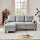 preview thumbnail 23 of 49, 77.36" L Shaped Sectional Sofa with Side Storage Pocket and Reversible Ottoman