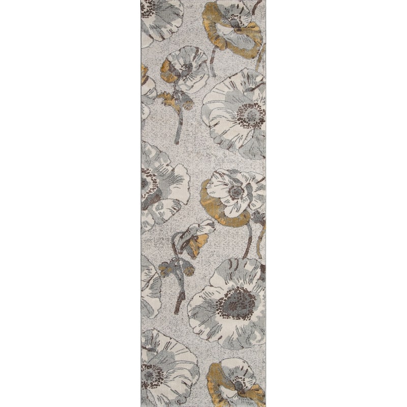 Momeni Luxe Polyester Blend Floral Area Rug