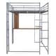 preview thumbnail 8 of 41, Space-Saving Full Size Loft Bed with 2 Shelves & Desk