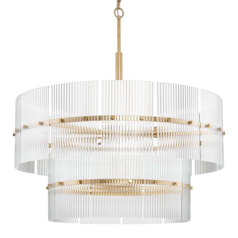 Progress Lighting P400390 Seville 9 Light 38" Wide Waterfall - Soft Gold