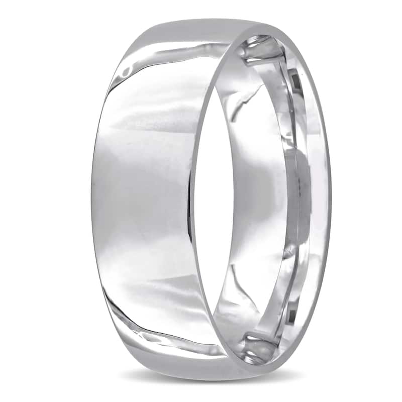 Miadora 6mm Polished Finish Wedding Band in 14k White Gold