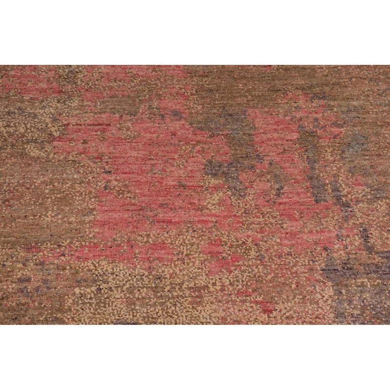 Contemporary Ziegler Emerson Brown Green Wool&Silk Rug - 8'0'' x 10'3''