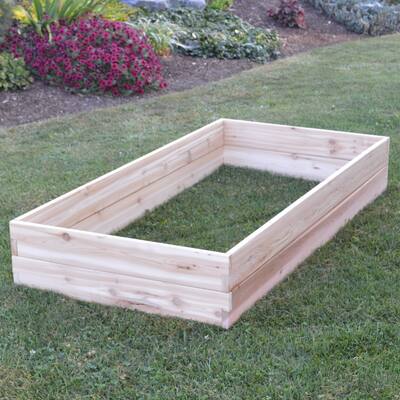 Cedar Double Raised Garden Bed