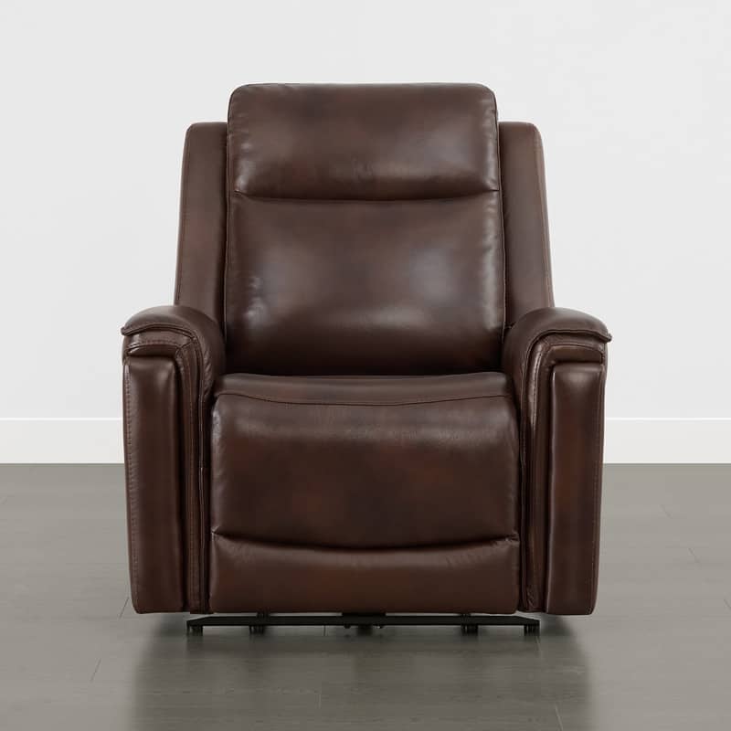 Spruce & Spring Dual Motors Genuine Leather Zero Gravity Recliner with Power Headrest