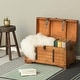 preview thumbnail 4 of 6, Rustic Large Wooden Storage Trunk with Lockable Latch
