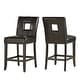 preview thumbnail 22 of 51, Mendoza Keyhole Counter Height Back Stool (Set of 2) by iNSPIRE Q Bold Black-Leather