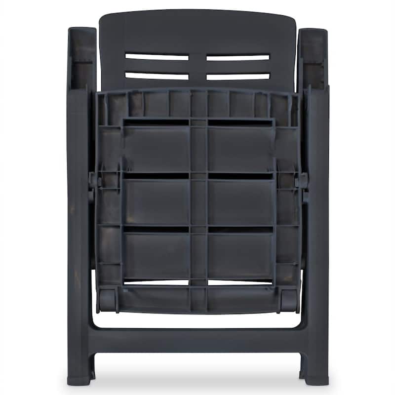 vidaXL Patio Bistro Set Outdoor Furniture Set Patio Table and Chairs Plastic - 39.8" x 26.8" x 28.3"