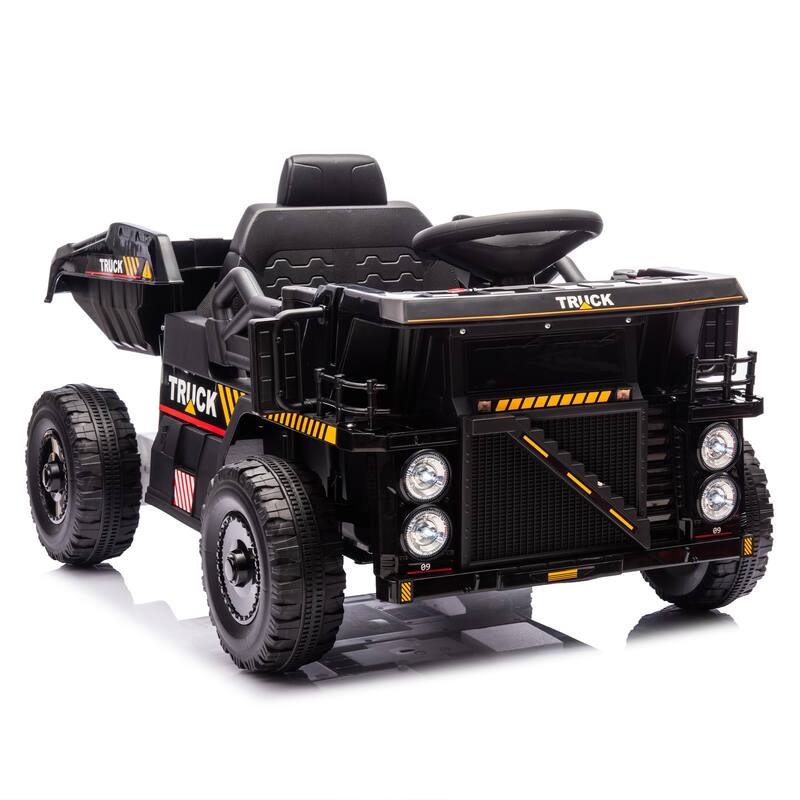12V Kids Ride On Dump Truck W/Parents Control,2wd,Rear-Wheel Suspension,Electric Dump Bed And Extra Shovel,For Kids 3-5