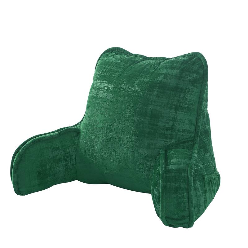 Textured Velvet Bedrest Reading Pillow Cover & Filling
