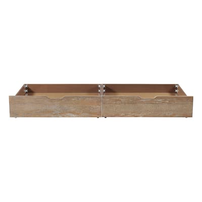 Leland 37" Wide Traditional Storage Drawers, Sandwash (Set of 2)