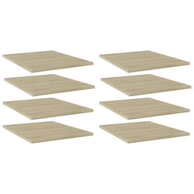 vidaXL Bookshelf Boards 8 pcs Sonoma Oak 15.7"x19.7"x0.6" Chipboard
