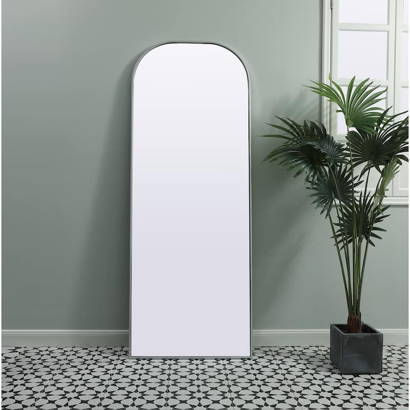 Indigo Home Metal Frame Arch Full Length Mirror 28x74 Inch