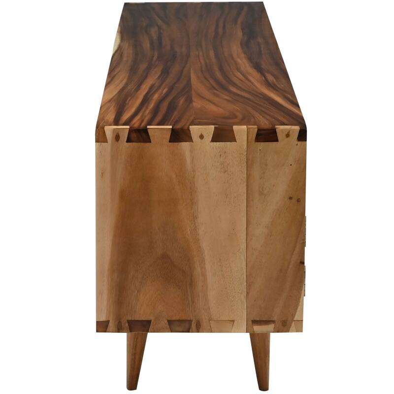 Marsonia Live Edge Suar Wood Media Center/Buffet with 2 doors/4 drawers