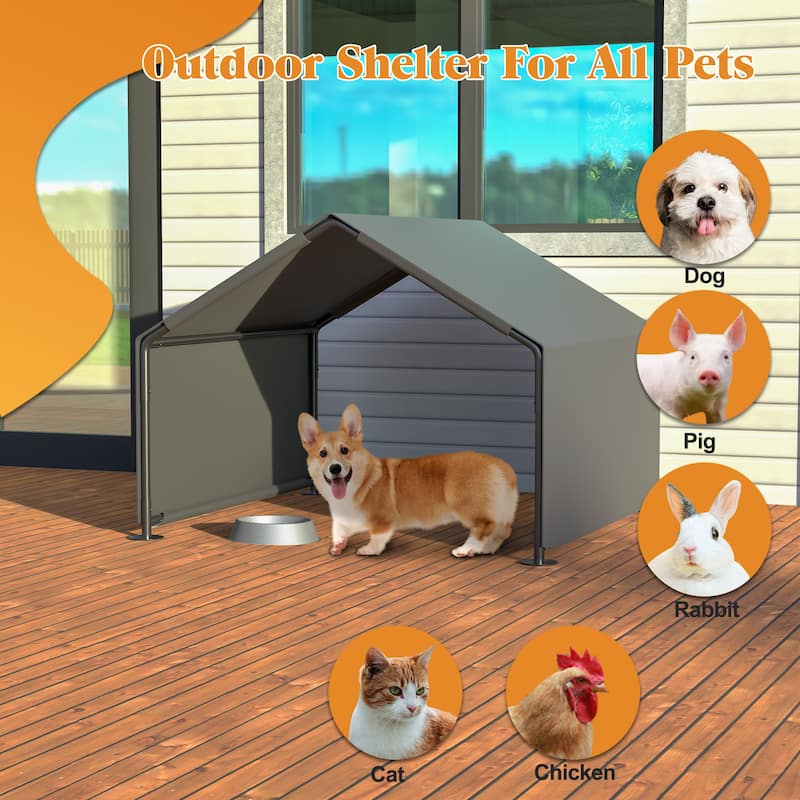 Outdoor Portable Waterproof UV Proof Pet Tent Dog House Sunshade with Ventilation for Small and Medium Dogs