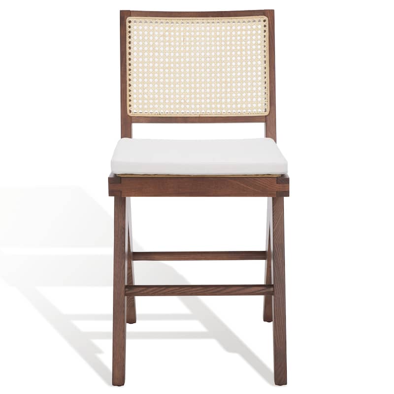 SAFAVIEH Couture Meine Rattan 22-inch Counter Stool - 18 In. W x 23 In. D x 38 In. H - 18Wx23Dx38H
