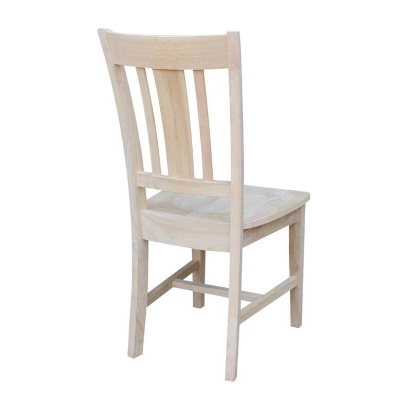 International Concepts Solid Wood San Remo Splatback Chairs - Set of 2