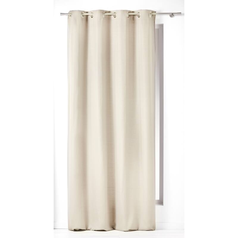 Elegant Window Curtain Panel 100% Cotton Light Filtering Privacy Drapes - 1 Panel - Ecru