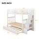 preview thumbnail 18 of 23, Twin Over Twin Bunk Bed with Trundle and Storage Shelves, Space-Saving Design