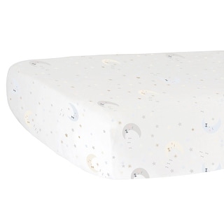 Hello Spud Man-on-Moon Fitted Crib Sheet - 52"x 28" x 9"