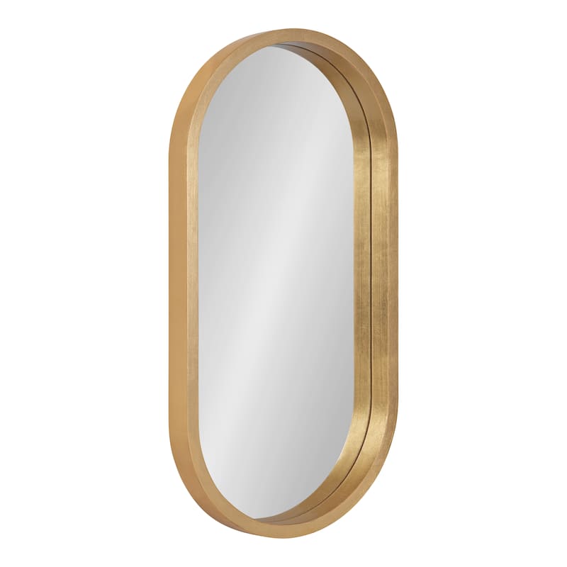 Kate and Laurel Travis Capsule Oval Framed Wall Mirror - 12x24 - Gold