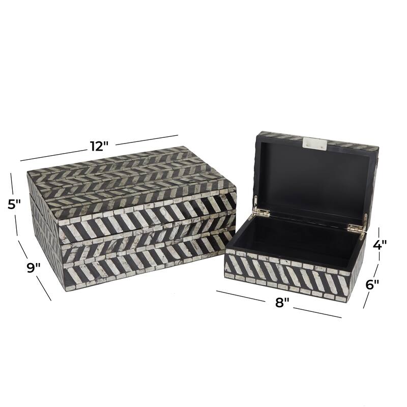 Shell Contemporary Box (Set of 2) - S/2 12", 8"W