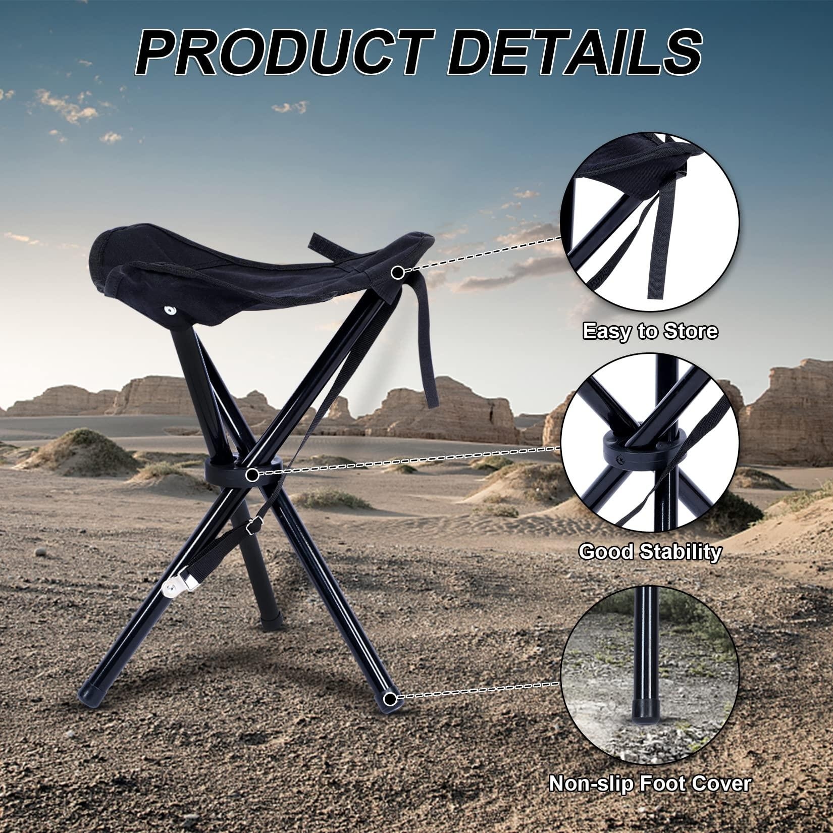 Folding Tripod Camping Stool︱Tri-Leg Slacker Chair Super
