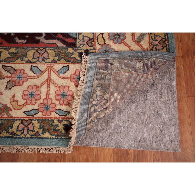 Hunting Animals Blue Ziegler Oriental Area Rug Handmade Wool Carpet - 9'0"x 11'11"