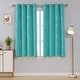 preview thumbnail 79 of 106, Deconovo Silver Line 52 Width Curtain Panel Pair (2 Panel) W52" x L45" - Turquoise